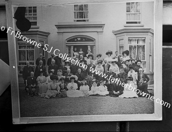 (COPY NEGATIVE) WEDDING GROUP FOR REV.C.DOYLE S.J. INCLUDING REV WILLIE DOYLE,S.J. (CHAPLAIN OF THE IRISH GUARDS)